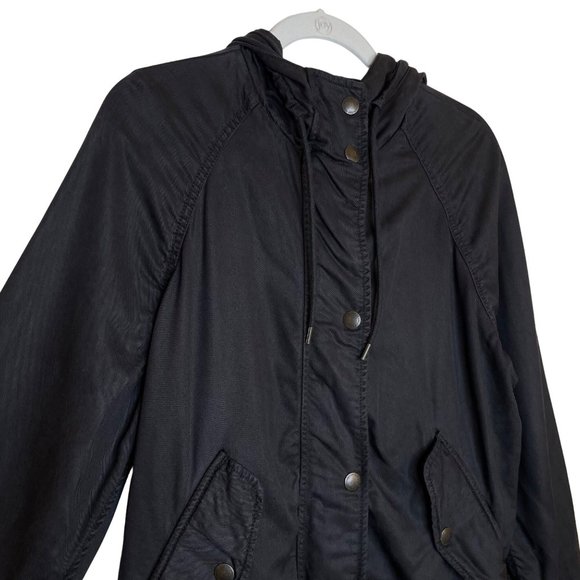 American Eagle Black Lyocell Utility Hooded Jacket, S - Picture 3 of 11